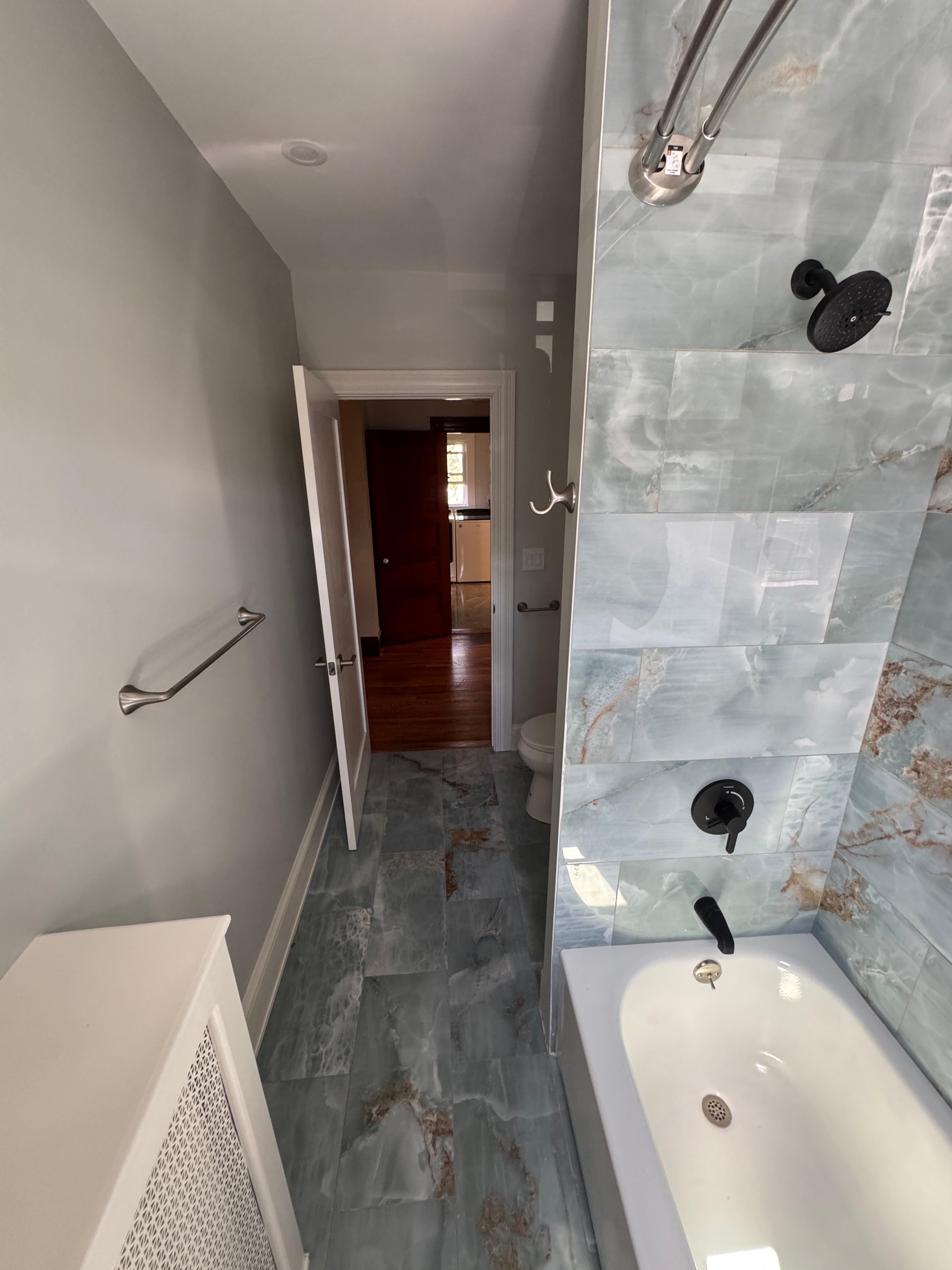 Bathroom floor tile detail — Ashland, MA