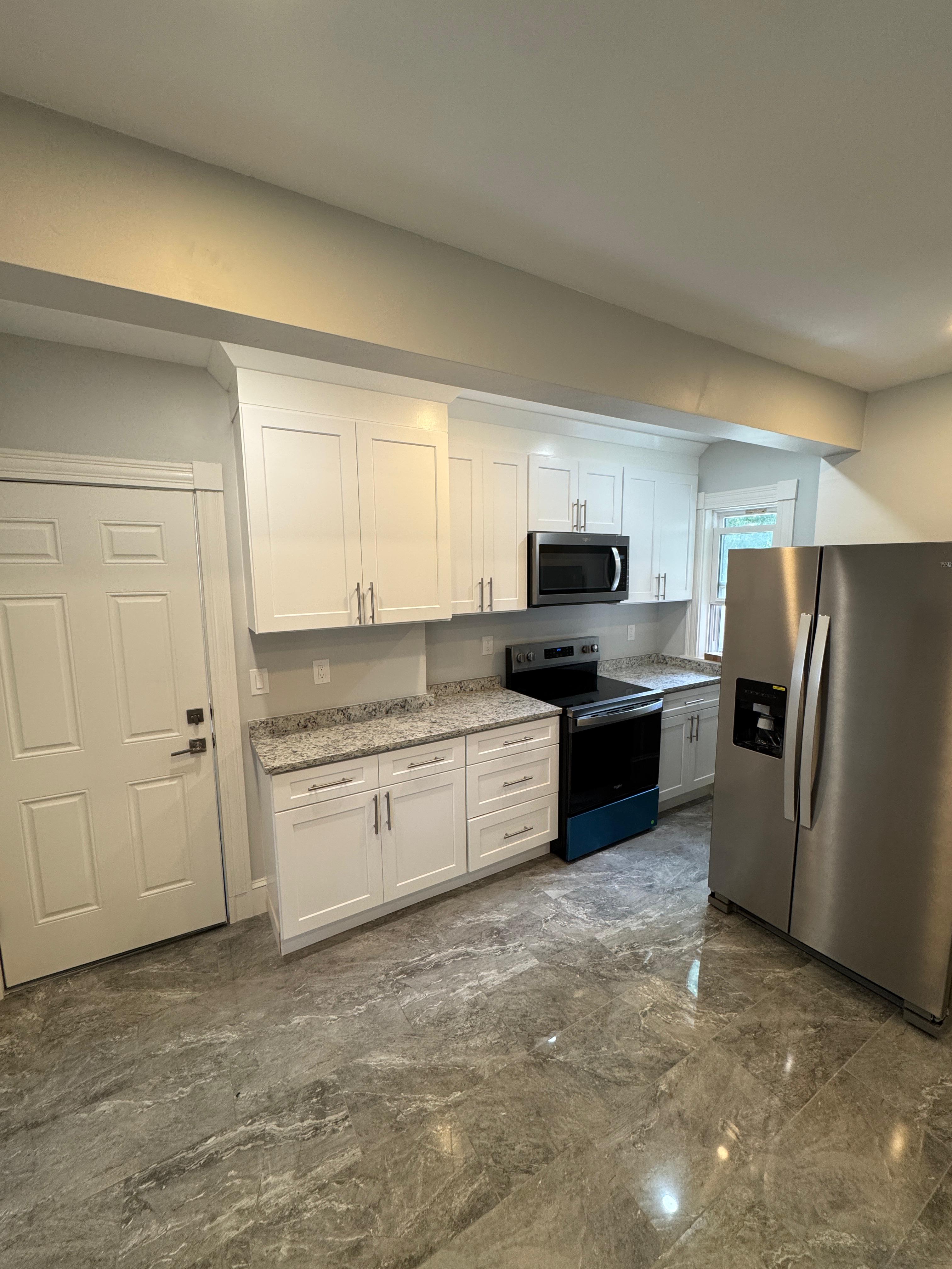 Kitchen island and layout update — Dorchester MA kitchen renovation